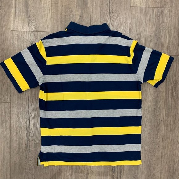 𝅺PAUL & Shark Yachting Men's Medium Polo Shirt Blue Navy Yellow Made in Italy - Picture 6 of 6